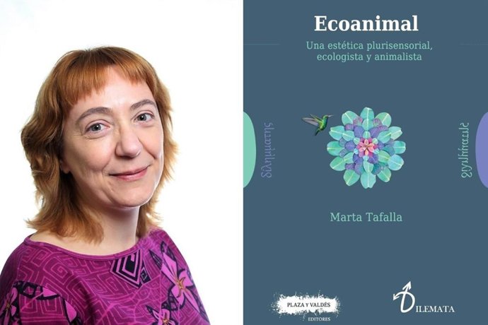 Marta Tafalla y la portada de su último libro