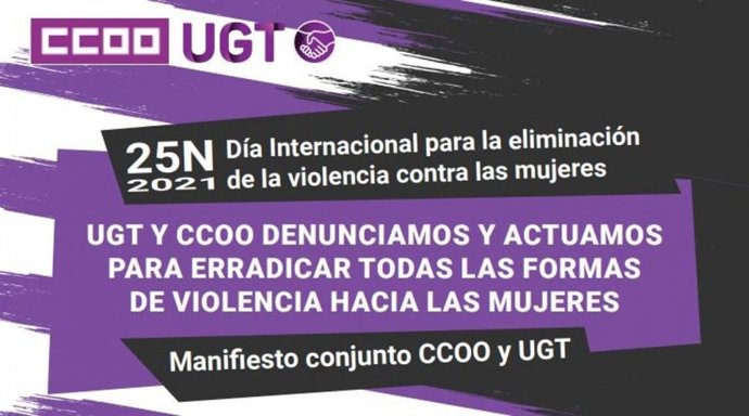 Manifiesto de CCOO y UGT por el 25N