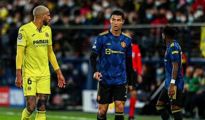 Cristiano Ronaldo of Manchester United looks on during the UEFA Champions League, Group F, football match played between Villarreal CF and Manchester United at the Ceramica Stadium on November 23, 2021, in Castellon, Spain.