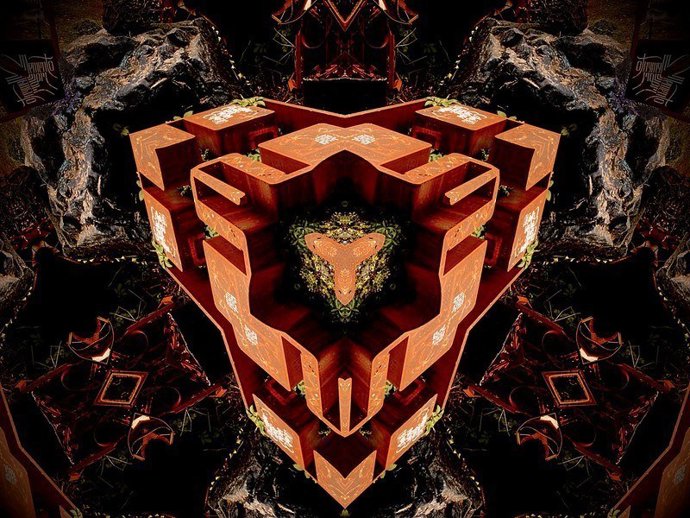 Artprice Metaverse - 'Alchemical Fractal 1'(collection of 999 works), raw steel, NFT sculpture and algorithm by thierry Ehrmann. Courtesy of Organe Museum / Abode of Chaos / La Demeure du Chaos https://www.flickr.com/photos/home_of_chaos/albums/721577145