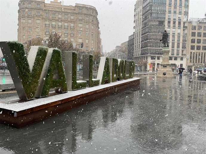 Nieve en Valladolid.