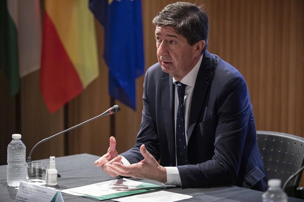 El vicepresidente de la Junta de Andalucía y consejero de Turismo, Juan Marín, en una imagen de 22 de noviembre.