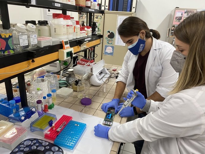 Imagen de un ensayo con el dispositivo esta semana en Oviedo