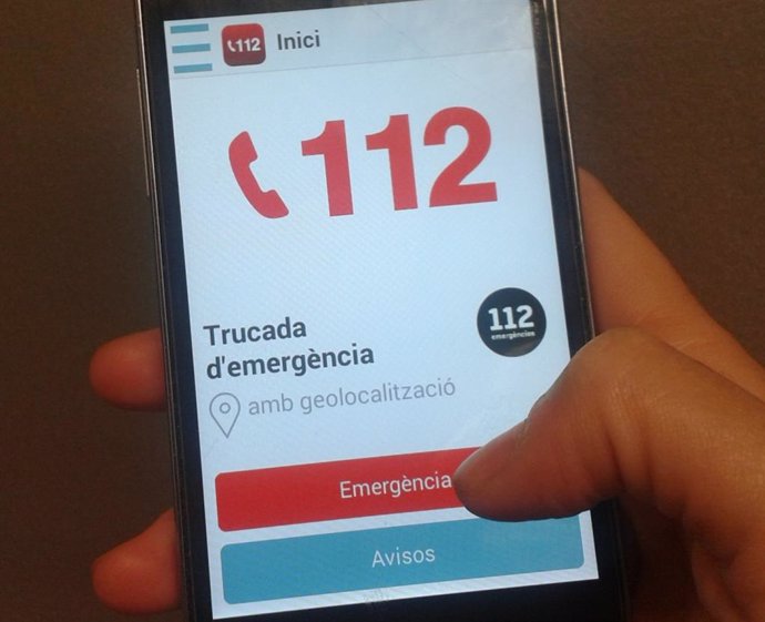 Arxiu - Imatge d'una trucada d'emergncia al 112