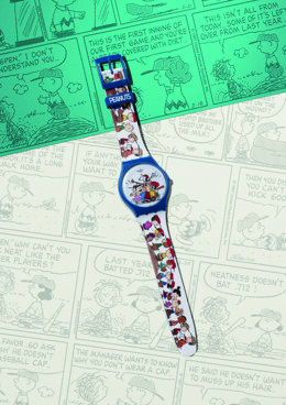 Snoopy y Carlitos juegan al béisbol en la nueva colección de Swatch x Peanuts.