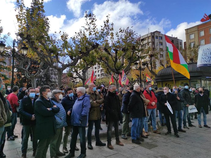 Concentración en Logroño de policías y guardias civiles contra la reforma de la Ley Mordaza