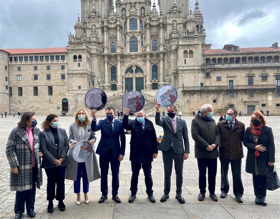 Presentación de la moneda del Xacobeo