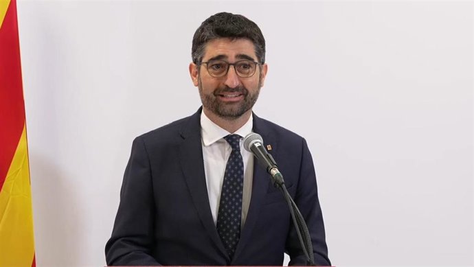 El vicepresidente y conseller de Políticas Digitales y Territorio de la Generalitat, Jordi Puigneró, durante el acto