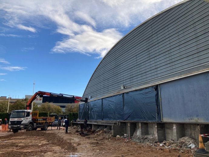 Construcción del nuevo aulario en el Centro de Tecnificación Deportiva de Baleares.