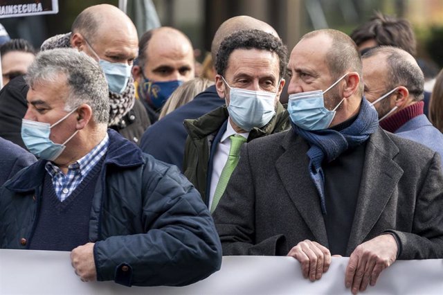 El vicesecretario general de Ciudadanos (Cs), Edmundo Bal, participa en una concentración contra la reforma de la ‘Ley Mordaza’, frente a la Delegación del Gobierno, a 24 de noviembre de 2021, en Madrid, (España). 