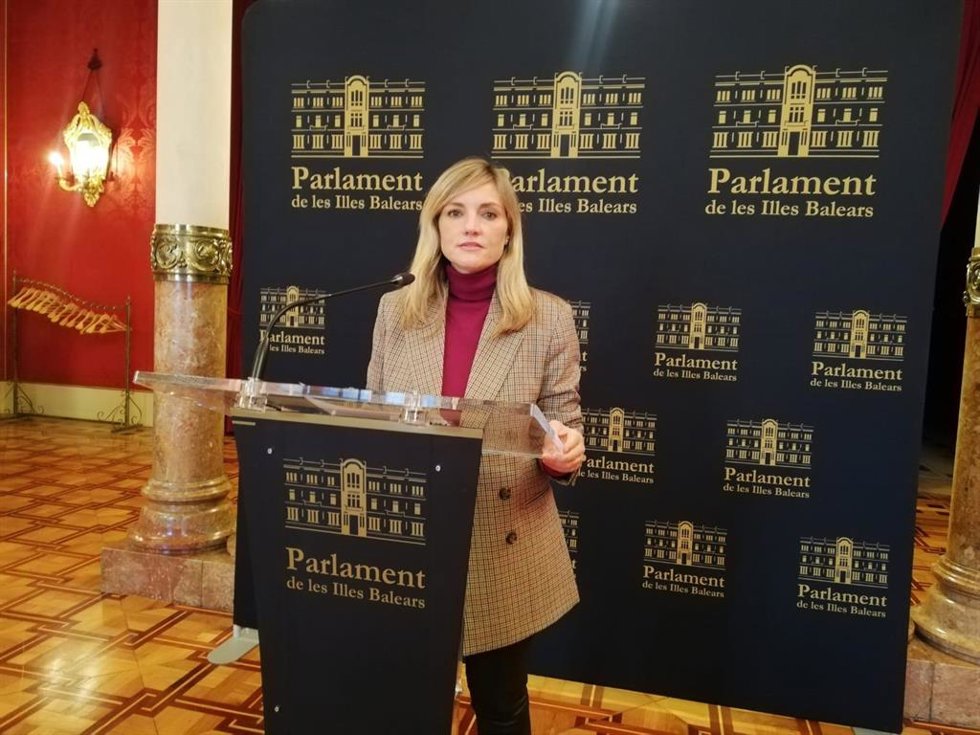 La portavoz de Cs en el Parlament balear, Patricia Guasp, tras la Junta de Portavoces.