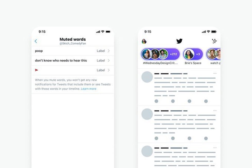 Spaces de audio de Twitter que dejan de mostrarse si contienen palabras silenciadas