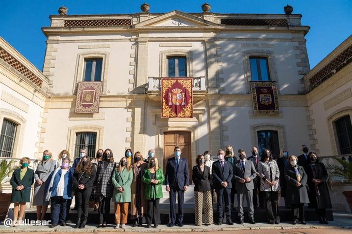 El delegado del Gobierno en Andalucía, Pedro Fernández, durante la entrega de los Premios Menina 2021.