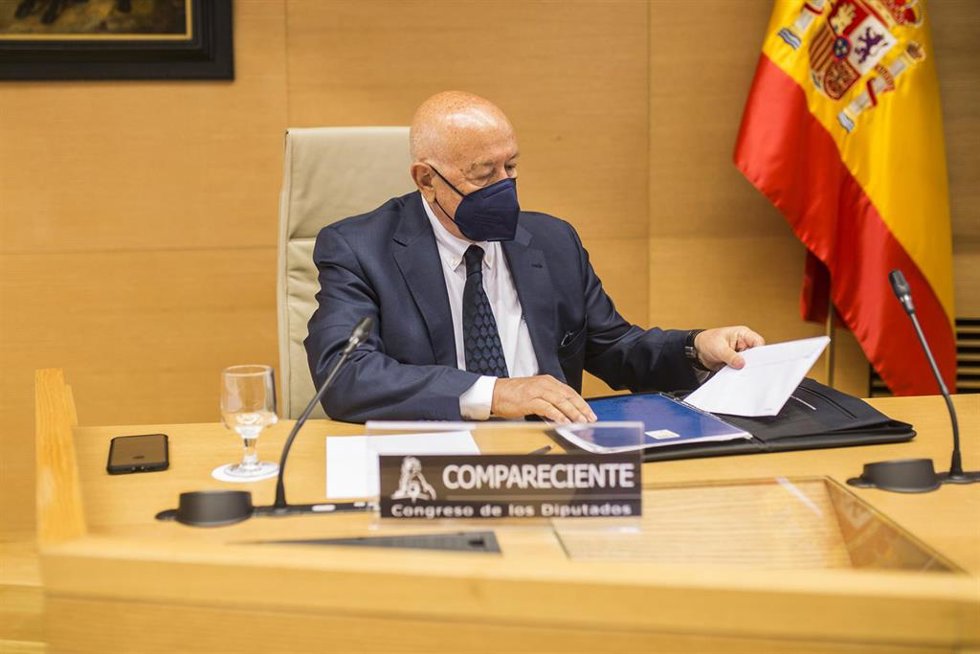 Archivo - El ex jefe de Asuntos Internos de la Policía Nacional Marcelino Martín Blas en la comisión del Congreso de los Diputados que investiga la 'Operación Kitchen'