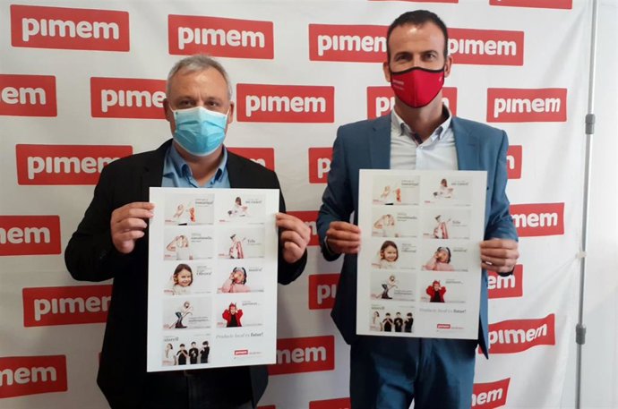 El conseller insular de Promoción Económica y Desarrollo Local, Jaume Alzamora, y el presidente de Pimem, Jordi Mora.