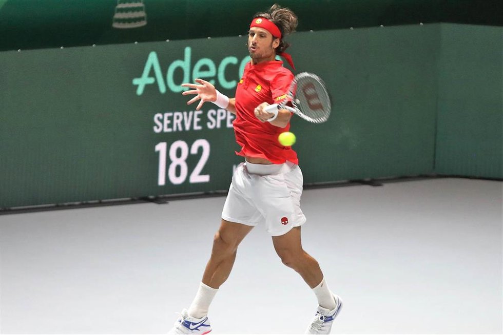 Archivo - 1/2 Finale Spain - Grande Bretagne Doubles Feliciano López in Spain during the Davis Cup 2019, Tennis Madrid Finals 2019 on November 18 to 24, 2019 at Caja Magica in Madrid, Spain - Photo Laurent Lairys / DPPI