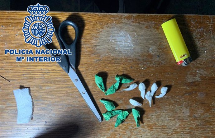 Material incautado por la Policía Nacional en La Línea de la Concepción.