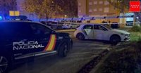 Inspeccionan el coche donde recibió un tiro en la nuca anoche un hombre en Getafe
