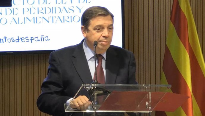 El ministro de Agricultura, Pesca y Alimentación, Luis Planas, durante su intervención.