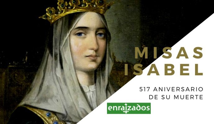 Cartel que anuncia las misas por Isabel la Católica.