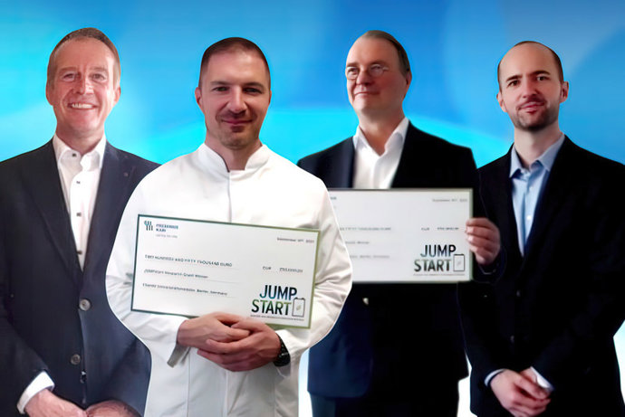 From left to right:  Prof. Martin Westphal, Fresenius Kabi, Prof. S. Schaller, Charité - Universittsmedizin Berlin, Dr. Jos Simons, Fresenius Kabi, Dr. Matthias Tyssen, Fresenius Kabi