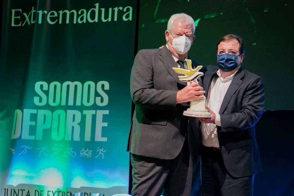 Vara en la gala de los Premios Extremeños del Deporte.
