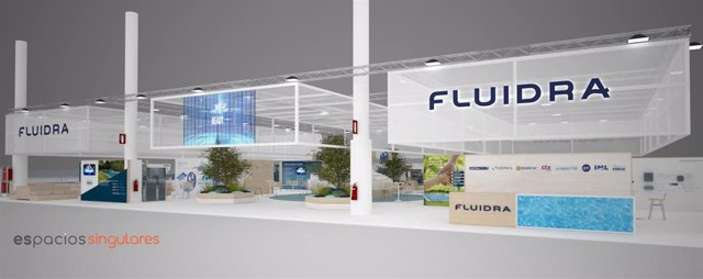 Fuidra crea un expositor sostenible de 1.236 m2 para el Salón de la Piscina & Wellness