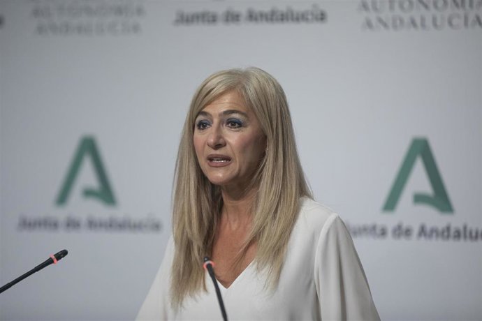 Archivo - La consejera de Cultura, Patricia del Pozo, en la rueda de prensa tras la reunión del Consejo de Gobierno de la Junta de Andalucía, foto de archivo