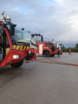 Simulacro en el aeropuerto de Menorca