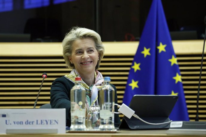 17 November 2021, Belgium, Brussels: European Commission President Ursula von der Leyen attends at a meeting of the College of Commissioners at the EU Commission. Photo: Valeria Mongelli/ZUMA Press Wire/dpa