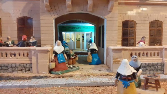 Belén Navideño del mercado de Santa Catalina.