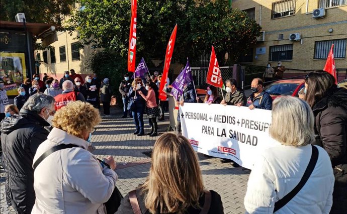 Concentración de CCOO en San Jerónimo