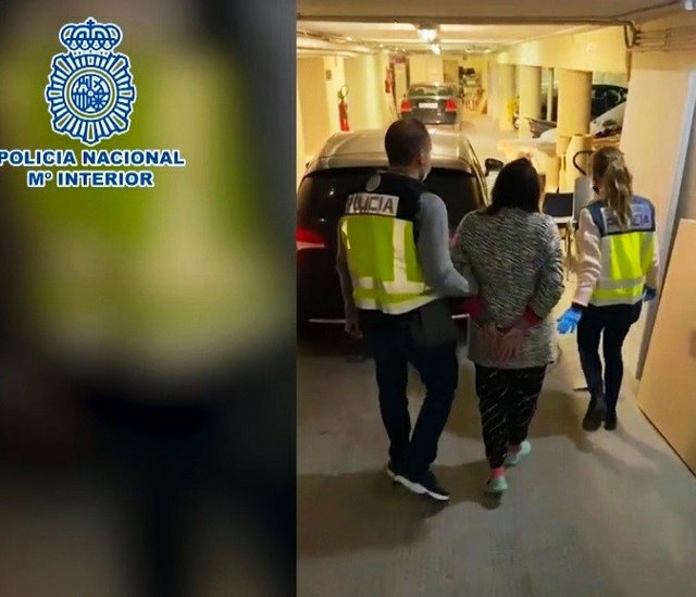 Momento de la detención de Nieves R.