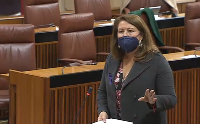 Carmen Crespo, en la sesión plenaria de este jueves.
