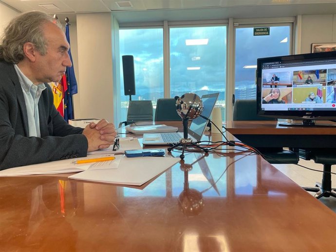 El conseller de Educación y Formación Profesional, Martí March, durante la reunión.