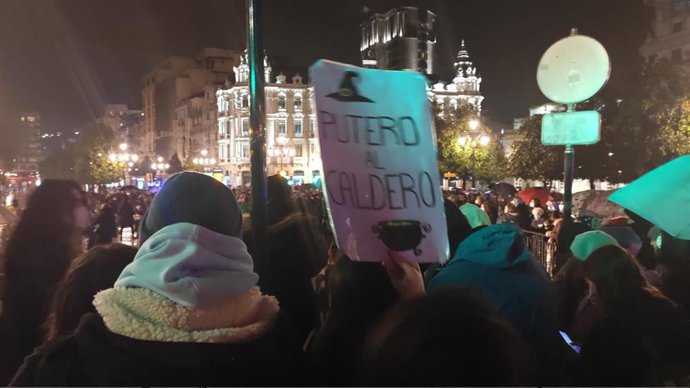 Manifestación feminista en Oviedo
