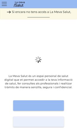 Problemas de acceso en el portal 'La Meva Salut' este viernes por la mañana.