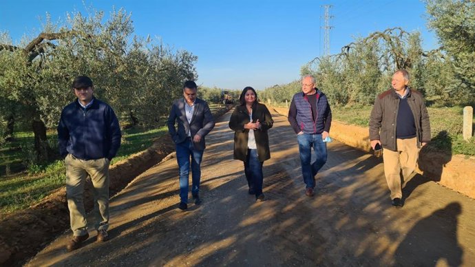 Obras impulsadas por la Junta de Andalucía en la vía pecuaria Camino Viejo de Sevilla, en Bollullos de la Mitación.
