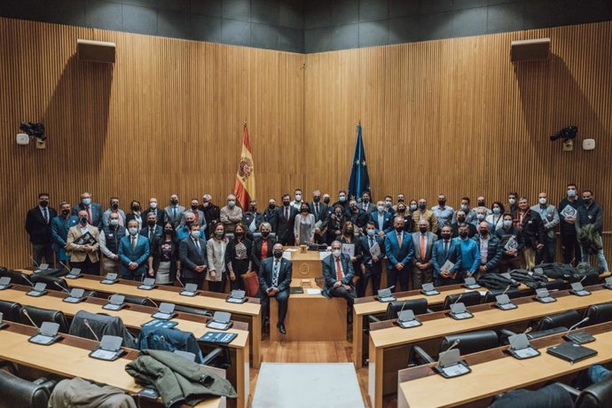 Participantes en un acto organizado por Vox en el Congreso de los Diputados con opositores venezolanos