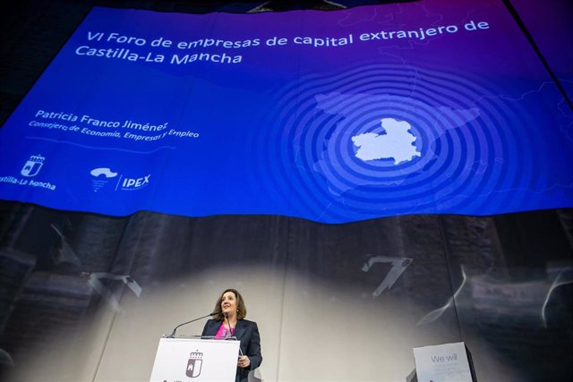 La consejera de Economía, Empresas y Empleo, Patricia Franco, inaugura el VI Foro de Captación de Inversiones de Castilla-La Mancha.