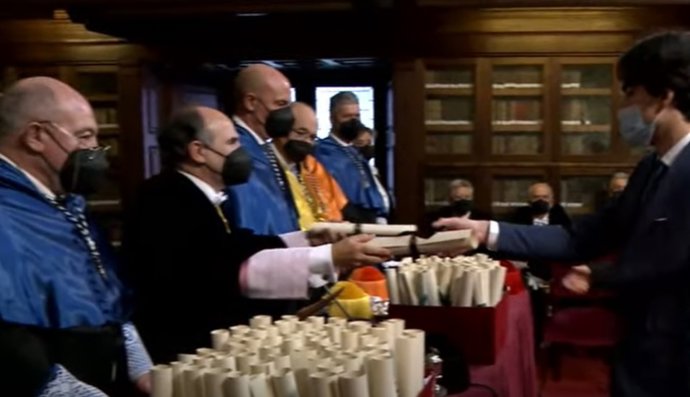 El rector de la Universidad de Oviedo, Ignacio Villaverde, preside el acto conmemorativo de la Festividad de Santa Catalina de Alejandría