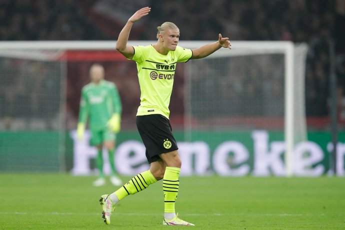 Archivo - Erling Braut Haaland of Borussia Dortmund during the UEFA Champions League, Group C football match between Ajax and Borussia Dortmund on October 19, 2021 at Johan Cruijff ArenA in Amsterdam, Netherlands - Photo Peter Lous / Orange Pictures / D