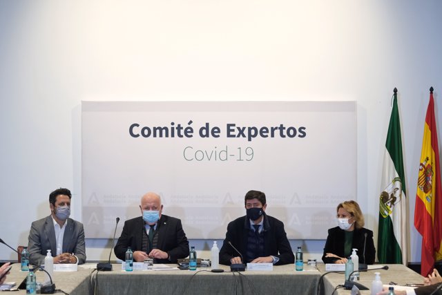 Reunión del comité de expertos Covid de Andalucía presidida por Juan Marín y Jesús Aguirre