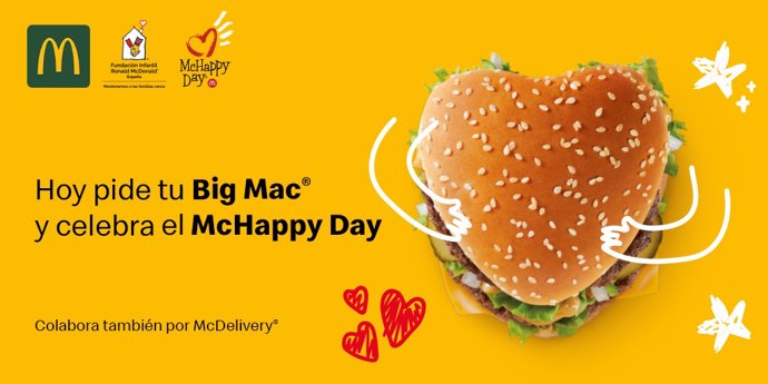 McDonald's celebra este 26 de noviembre la jornada solidaria 'McHappy Day' en apoyo a la labor de la Fundación Infantil Ronald McDonald