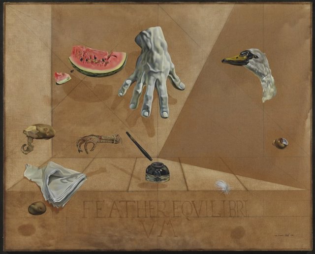 El quadre 'Equilibri intra-atòmic d'una ploma de cigne', de Salvador Dalí