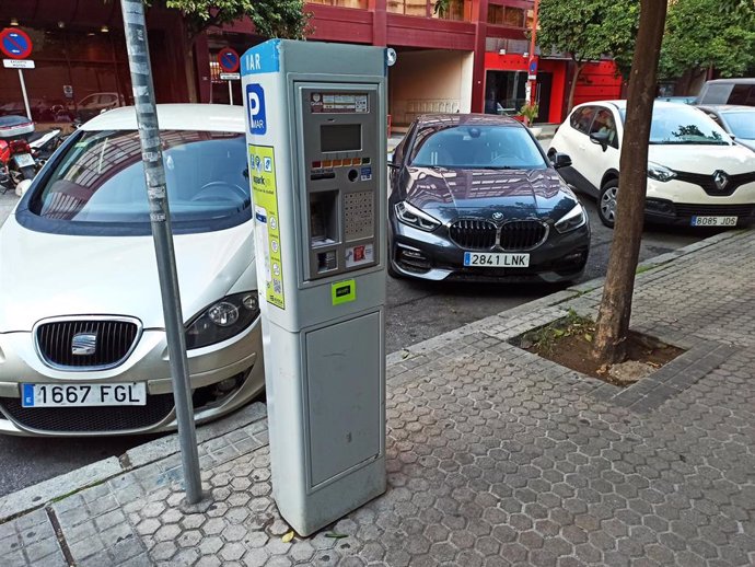 Parquímetro de la zona azul