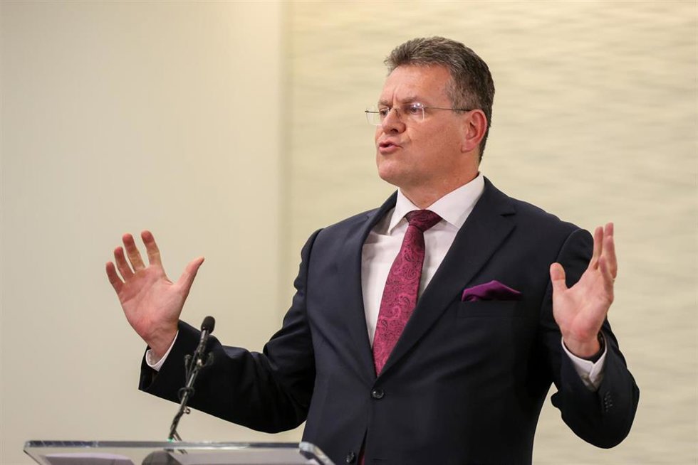 El vicepresidente de Relaciones Interinstitucionales de la UE, Maros Sefcovic. 