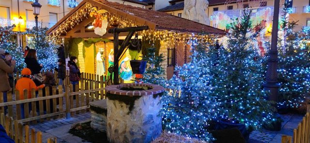 Decoración navideña en Palencia.