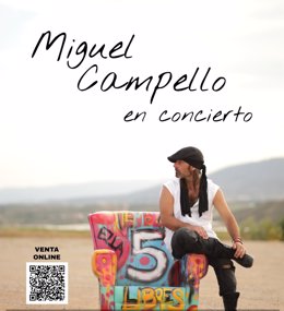 Cartel del concierto del artista Miguel Campello.