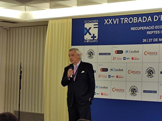 El diplomático y exdirector del CNI Jorge Dezcallar en la XXVI Trobada d'Economia a S'Agaró